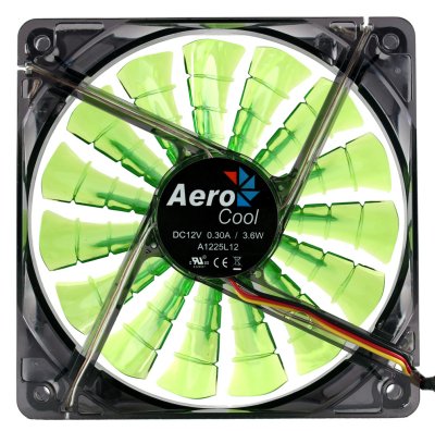    Aerocool Shark Evil Green Edition 120mm 800rpm 12.6 dBA EN55697