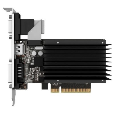    Palit GeForce GT 710 954Mhz PCI-E 2.0 2048Mb 1600Mhz 64 bit DVI HDMI HDCP Silent RTL