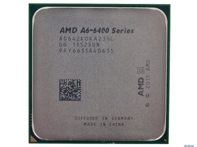    AMD CPU A6-6420K (AD642KO) 4.0 GHz/2core/SVGA RADEON HD 8470D/ 1 Mb/65W/5 GT/s Socket FM2