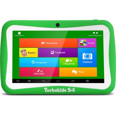    TurboKids S4   RK3126 1300 MHz   7" 1024x600   512Mb   8Gb   WiFi   CAM   Android 4.4   Gree