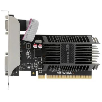    INNO3D GeForce GT 710 Silent LP [N710-1SDV-D3BX] PCI-E 2.0 1  GDDR3, 64 , DVI-D