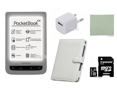     PocketBook 626 6" E-Ink HD Pearl frontlight 1024x758 touch 1.0Ghz 256Mb/4Gb 
