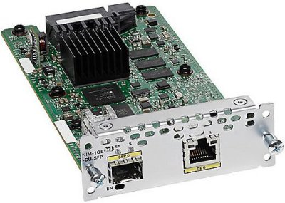   Cisco NIM-1GE-CU-SFP=  1-port GE WAN NIM, dual-mode RJ45 & SFP