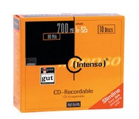    CD-R 700Mb Intenso 52x 10 . e-SlimCase, 80 