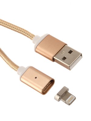    Red Line Magnetic USB - Lightning 8 pin Gold