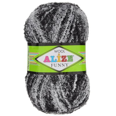     Alize "Wool Funny", : ,  (1001), 170 , 100 , 5 