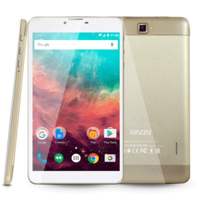    Ginzzu GT-7115 Gold (Spreadtrum SC9832 1.3 GHz/1024Mb/16Gb/GPS/4G/Cam/7.0/1280x800/Android)