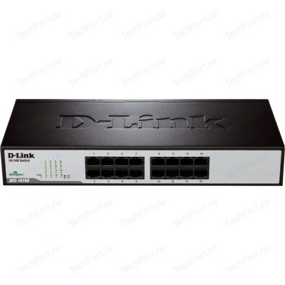    D-Link DES-1016D/F1A 16-Port 10/100BASE-TX Unmanaged Green ethernet Switch,