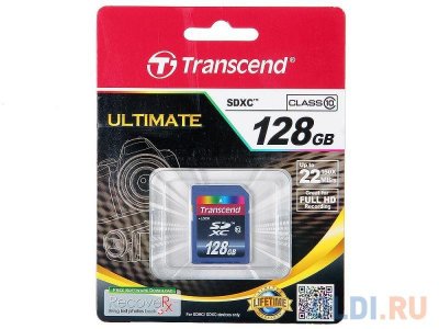     MicroSD 128Gb Transcend (TS128GUSDU1) microSDXC Class 10 UHS-I + 