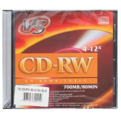    CD-RW 700Mb 4-12x SlimCase (5 ) VS