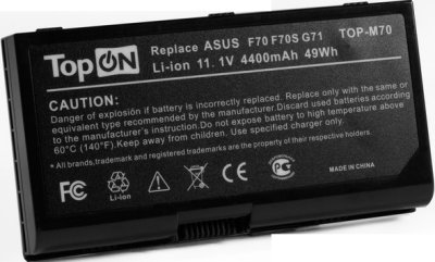    TopON TOP-M70 11.1V 4800mAh  Asus PN: A32-F70 A32-M70 A32-N70 A41-M70 A42-M70 L0690LC