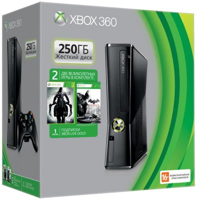     Microsoft XBox 360 R9G-00207+Darksiders 2+.Batman AC+1  Live Gold