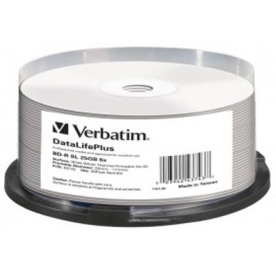    BD-R Verbatim 25Gb 6x Cake Box Printable LightScribe (25 .) (43743)