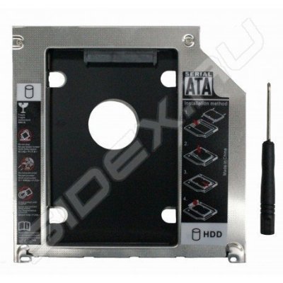    Optibay miniSATA - SATA 9.5mm Second HDD Caddy (Macbook) (PX/OPTIBAY 9.5 SATA MB)