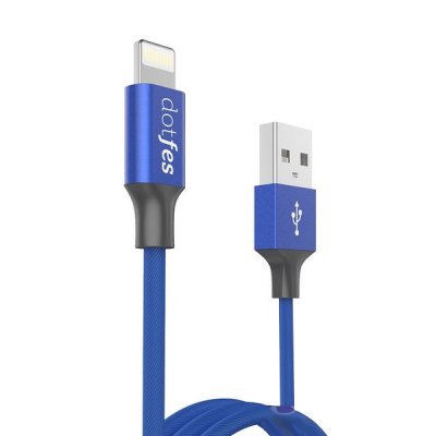    Dotfes USB - Lightning A01 2.5A 1m Blue 14609