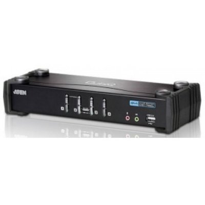   ATEN (CS1764A) 4-port USB 2.0 DVI KVMP Switch ( USB+ USB+DVI+Audio+Mic)(+4 )