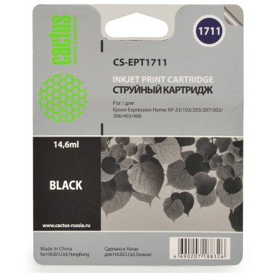   Cactus CS-EPT1711, Black    Epson Expression Home XP-33/103/203/207/303/306/403/4