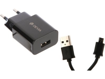     Devia Smart Charger Suit 2.1A for Micro USB Black 24716