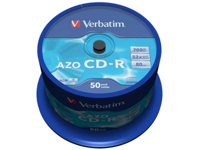    CD-R 700Mb 52x CakeBox (50 ) Super Azo Crystal Verbatim [43343]