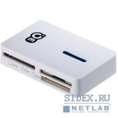     2.0 Card reader 3Q/ CR/ RT5158/ Ext/ CF-MS-SD-MMC/ MicroSD slot/ white/ RTL (C