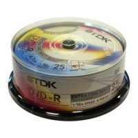    DVD-R TDK 16  cake box 25 .  . 