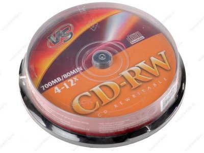    CD-RW VS 12x 700Mb CakeBox 10  62023