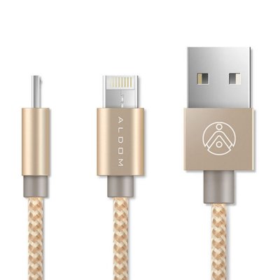      iPhone/iPad/iPod ALDOM Micro USB - Lightning 511ADMNS5013 Gold