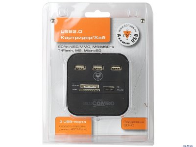    USB2.0 HUB 3  Konoos UK-29 +  4     (SD/miniSD/MMC/Mi