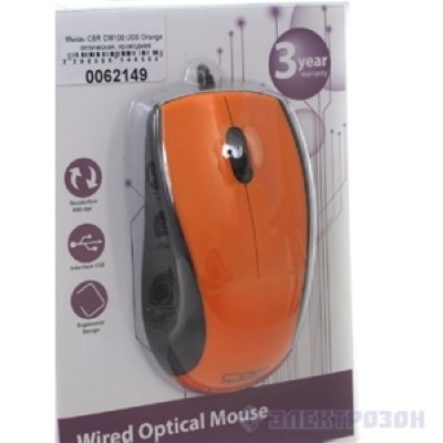    CBR Optical Mouse(CM100 Orange) (RTL) USB 3but+Roll