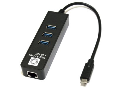    5bites USB 3.1 - 3xUSB 3.0 - RJ45 1G Black UA3C-45-10BK