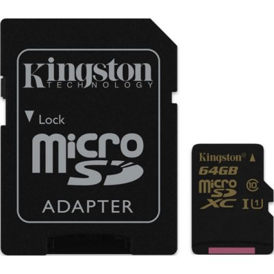     Kingston microSDXC 64Gb Class 10 UHS-I + ADP (90/45 Mb/s)