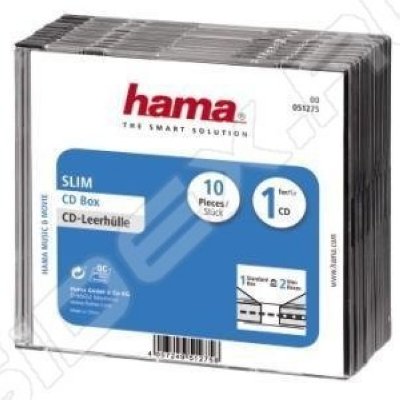    Hama H-51275 Slim Box  1  CD 10  (/)