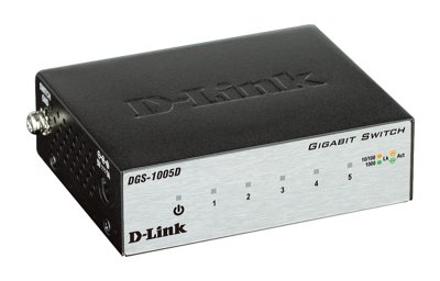   D-Link DGS-1005D/H2A  5-ports UTP 10/100/1000Mbps, Stand-alone Unmanaged Gigabit Switch, A