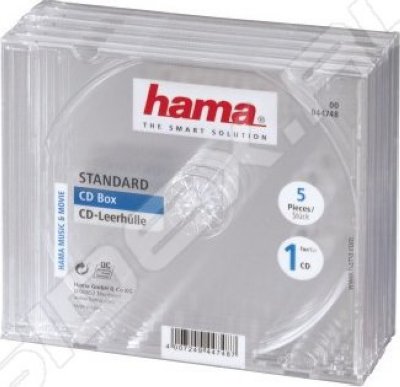   Hama H-44748 Jewel Case  1 CD 5  ()