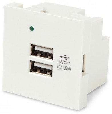   Hyperline M45-USBCH2-WH   USB  , 2 , 2 , 2.1 , 5 , 45x45 , 
