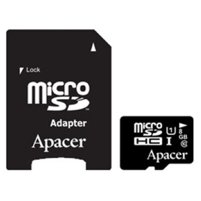     Apacer microSDHC Card Class 10 UHS-I U1 8GB + SD adapter