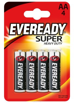    Eveready "Super",  AA, 1,5V, 4 