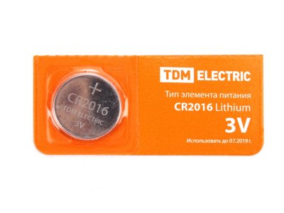    CR2016 - TDM-Electric Lithium 3V BP-5 SQ1702-0027 (1 )