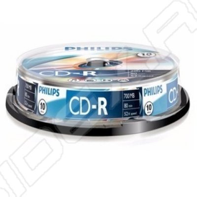   CD-R Philips 700Mb 52x Cake Box Printable (10 ) (CR7D5JB10/97)