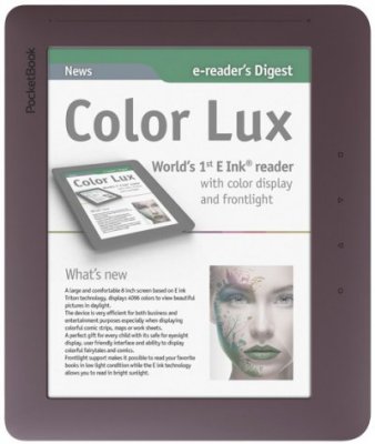     PocketBook 801 Color Lux 8" E-Ink Frontlight capacitive touch 800Mhz 256Mb/4Gb 