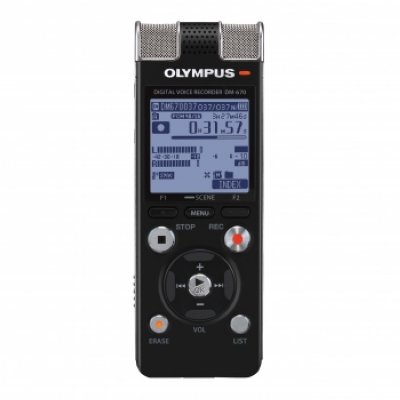 Товар почтой Цифровой диктофон Olympus DM-670 8 Гб+MicroSD линейный PCM/MP3/WMA черный