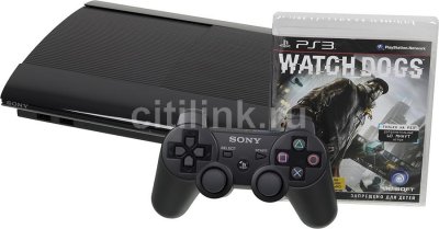     Sony PlayStation 3 500Gb black + Dualshock 3 +  Watch Dogs (PS719233381)
