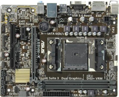     ASUS A68HM-K /C/SI (OEM) SocketFM2+ (AMD A68H) PCI-E Dsub+DVI GbLAN SATA RAID Micr
