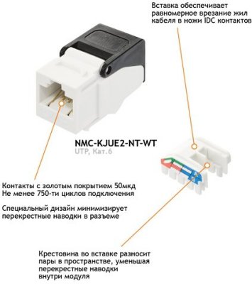  NIKOMAX NMC-KJUE2-NT-WT (-  KeyStone, .5e, RJ45/8P8C, , .)
