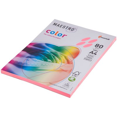    Maestro Color Neon A4 80g/m2 100  Pink Neopi 102426