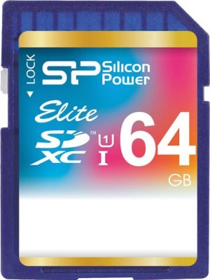     64Gb - Silicon Power - Secure Digital XC Class 10 UHS-I Elite SP064GBSDXAU1V10 (