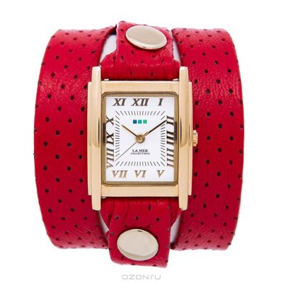     La Mer Collections "Simple Red Perforated". LMSTW3006x