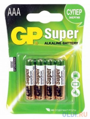    GP Super Alkaline AAA 4  24ARS-2SB4