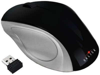      Oklick 412SW Wireless Optical Mouse Black-Silver USB
