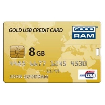    GoodRAM GOODDRIVE Gold USB Credit Card 8Gb